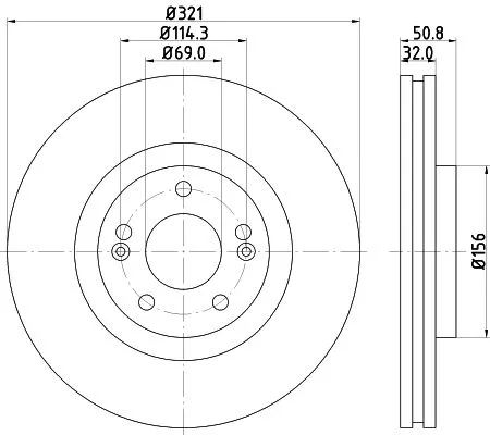 1x  MINTEX Brake Disc