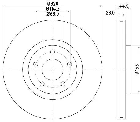 1x MINTEX MDC2178 Brake Disc