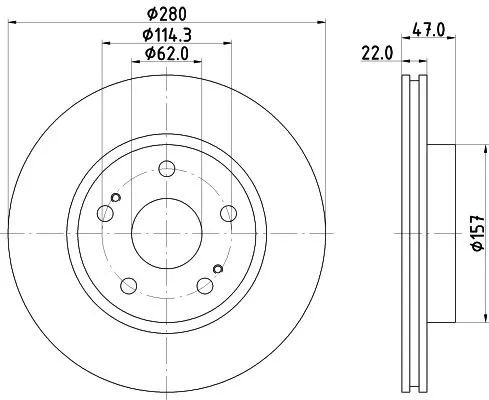 1x  MINTEX Brake Disc