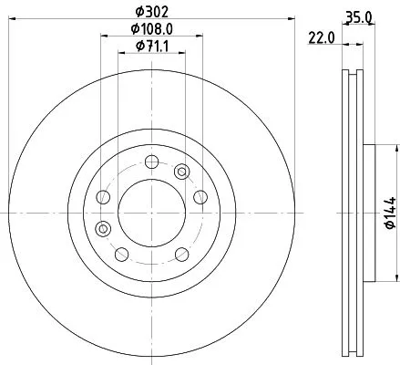 1x MINTEX MDC2187 Brake Disc