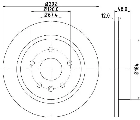 1x  MINTEX Brake Disc