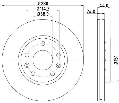 MINTEX MINTEX (MDC2195C) 1x  MINTEX Brake Disc 