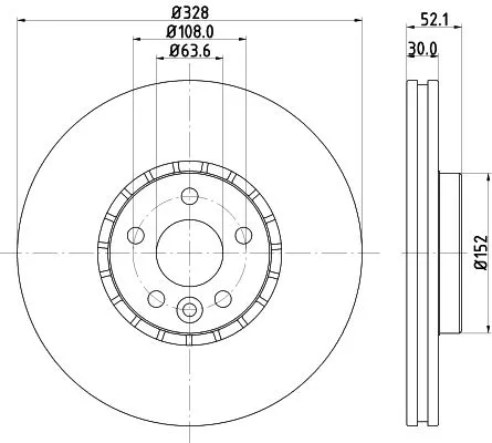 1x  MINTEX Brake Disc