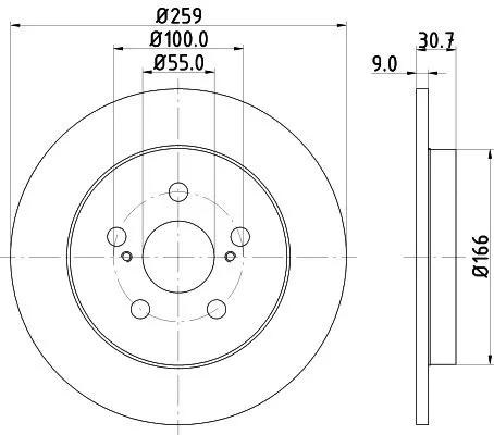 1x  MINTEX Brake Disc