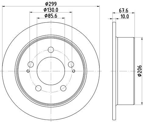 1x  MINTEX Brake Disc