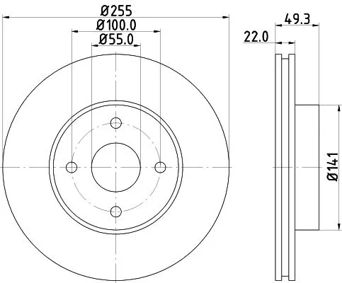 MINTEX MINTEX (MDC2215) 1x  MINTEX Brake Disc 
