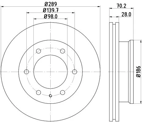 1x  MINTEX Brake Disc