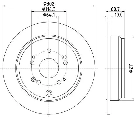 MINTEX MINTEX (MDC2231) 1x  MINTEX Brake Disc 