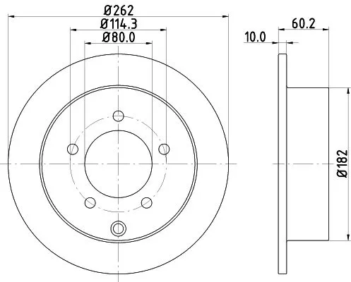 MINTEX MINTEX MDC2234 1x MINTEX MDC2234 Brake Disc 