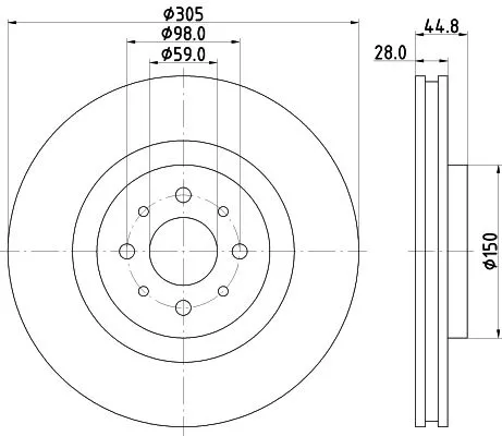 1x  MINTEX Brake Disc