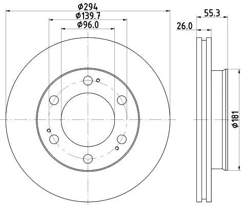 MINTEX MINTEX MDC2244 1x MINTEX MDC2244 Brake Disc 