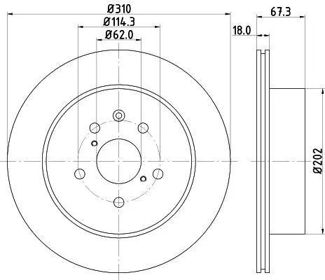 1x  MINTEX Brake Disc