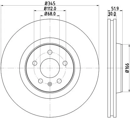1x  MINTEX Brake Disc