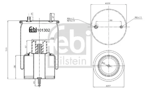 FEBI BILSTEIN FEBI BILSTEIN 101302 Febi Non-steered Leading Axle Air Bag Suspension Spring For Volvo Fh Ii Fh  