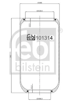 FEBI BILSTEIN FEBI BILSTEIN 101314 Febi Non-steered Leading Axle Air Bag Suspension Spring For Volvo Fh12 
