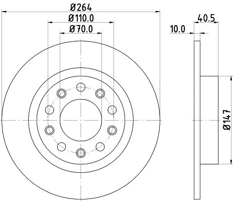 1x  MINTEX Brake Disc