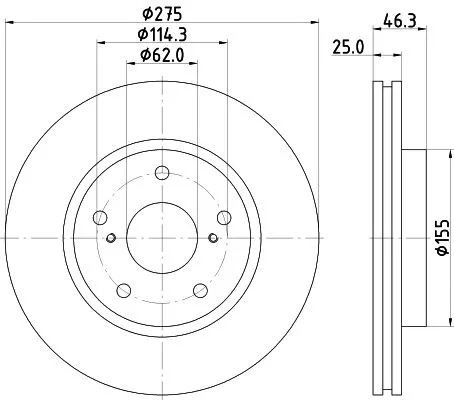 MINTEX MINTEX (MDC2285) 1x MINTEX MDC2285 Brake Disc 