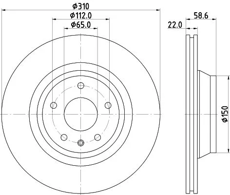 1x  MINTEX Brake Disc