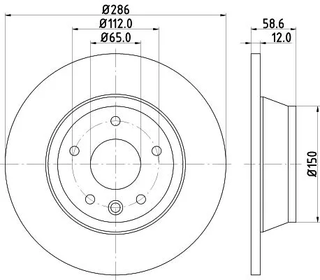 1x  MINTEX Brake Disc