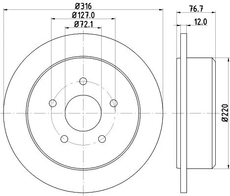 MINTEX MINTEX (MDC2297) 1x  MINTEX Brake Disc 