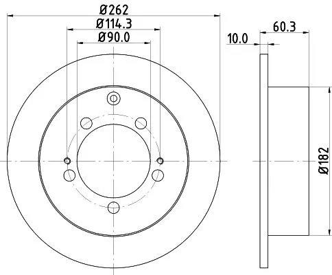 1x  MINTEX Brake Disc