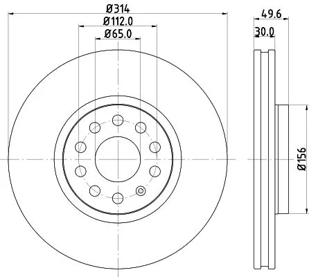 1x  MINTEX Brake Disc