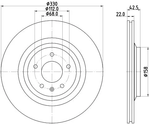 1x MINTEX MDC2318 Brake Disc