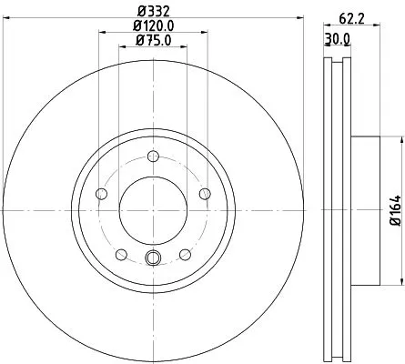 1x  MINTEX Brake Disc