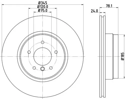 1x  MINTEX Brake Disc