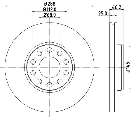 1x  MINTEX Brake Disc