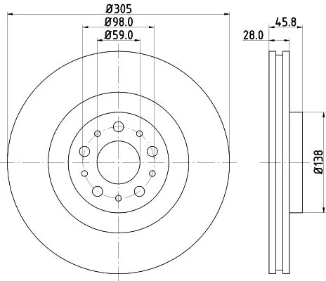 MINTEX MINTEX (MDC2341) 1x  MINTEX Brake Disc 