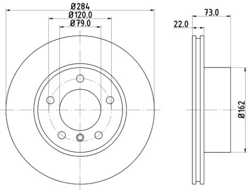 1x  MINTEX Brake Disc