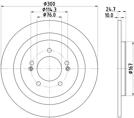 1x MINTEX MDC2361 Brake Disc