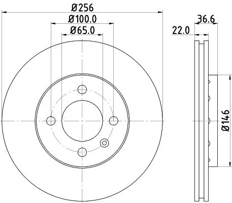 MINTEX MINTEX (MDC2364) 1x  MINTEX Brake Disc MDC2364 256 