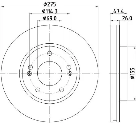 MINTEX MINTEX MDC2372 1x MINTEX MDC2372 Brake Disc 