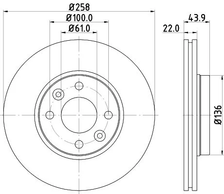 MINTEX MINTEX (MDC2384) 1x  MINTEX Brake Disc 
