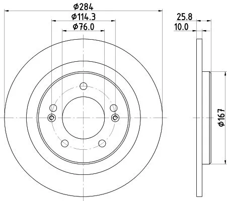 1x  MINTEX Brake Disc