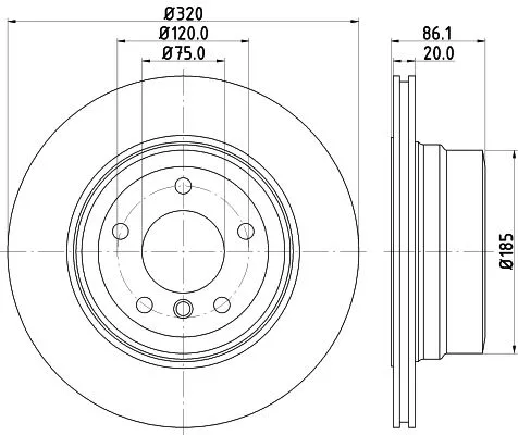 1x  MINTEX Brake Disc