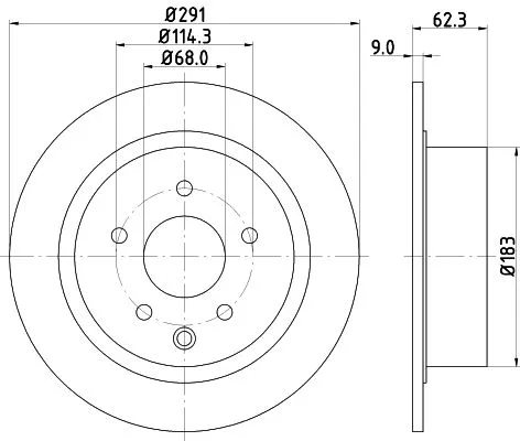 1x  MINTEX Brake Disc