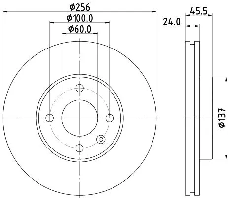 1x  MINTEX Brake Disc