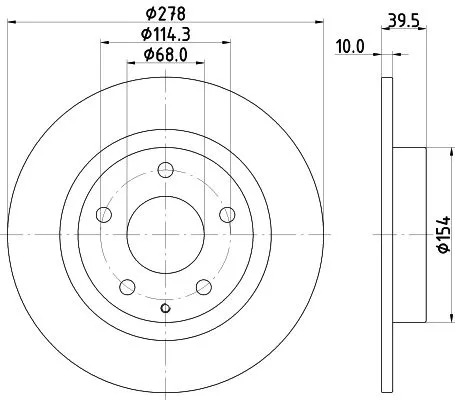 1x MINTEX MDC2518 Brake Disc