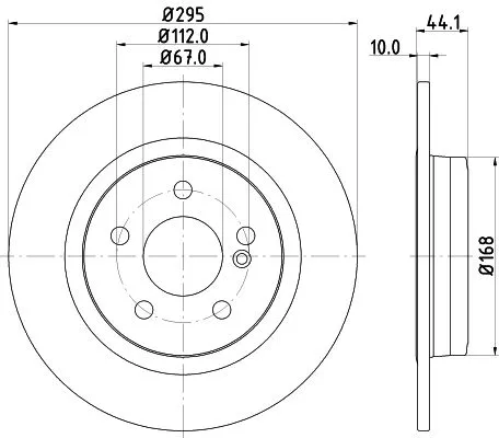 1x  MINTEX Brake Disc MDC2521 295