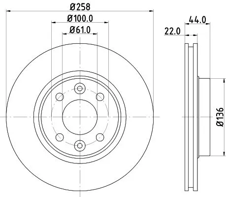 1x  MINTEX Brake Disc