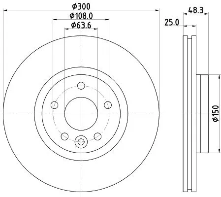 1x  MINTEX Brake Disc
