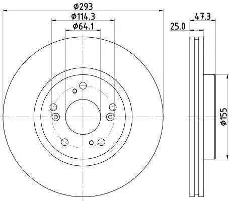 MINTEX MINTEX (MDC2535) 1x  MINTEX Brake Disc 