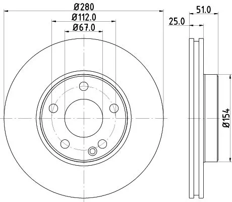 1x  MINTEX Brake Disc