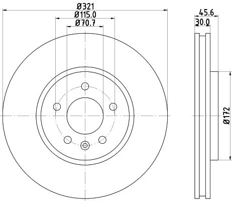 MINTEX MINTEX MDC2541 1x MINTEX MDC2541 Brake Disc 