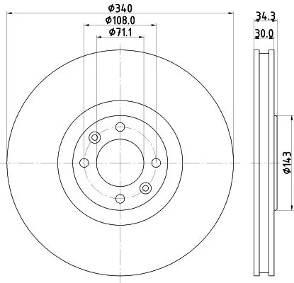 MINTEX MINTEX MDC2542 1x MINTEX MDC2542 Brake Disc 
