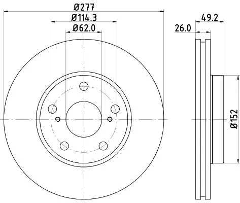 MINTEX MINTEX MDC2544 1x MINTEX MDC2544 Brake Disc 