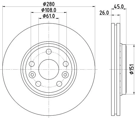 MINTEX MINTEX MDC2547 1x MINTEX MDC2547 Brake Disc 